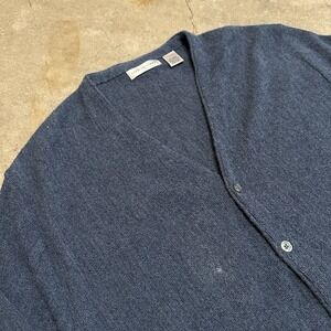 Vintage Cypress Links Cardigan Sweater Mens 2XL Blue Knit Button Front USA Made